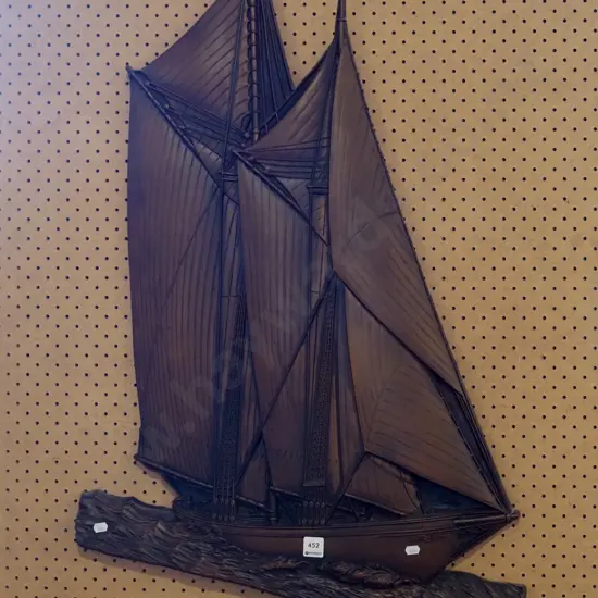 3D sailing boat wall art H870 