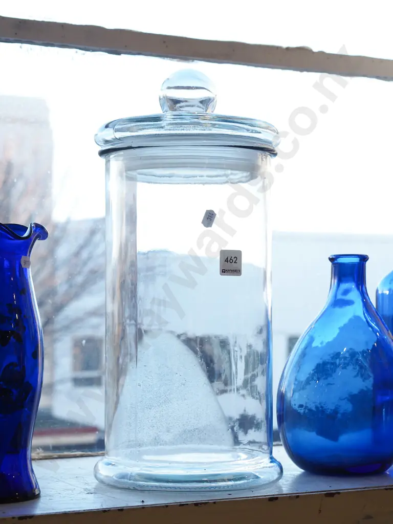 large glass sealed storage canister H410 Image 1++