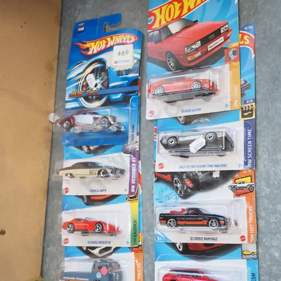 8x as new carded Hotwheels vehicles