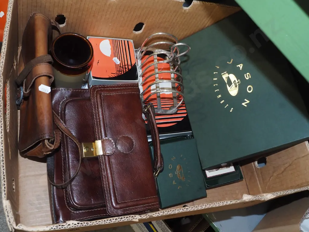 box; plates, toast rack, handbags etc Image 1++