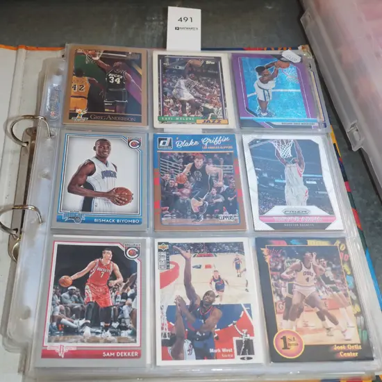 album of basketball collector cards