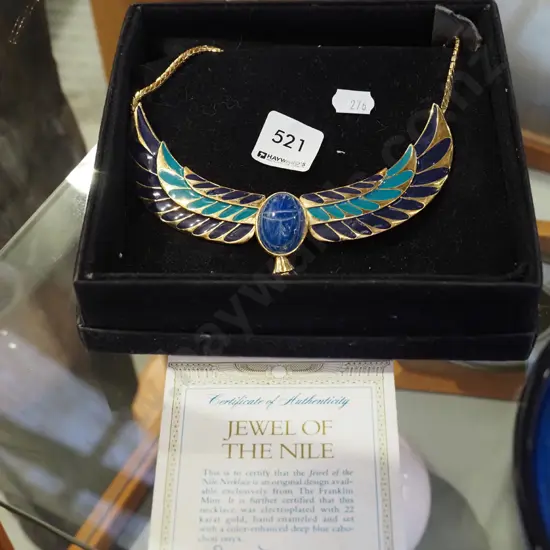 Jewel of the Nile cased necklace