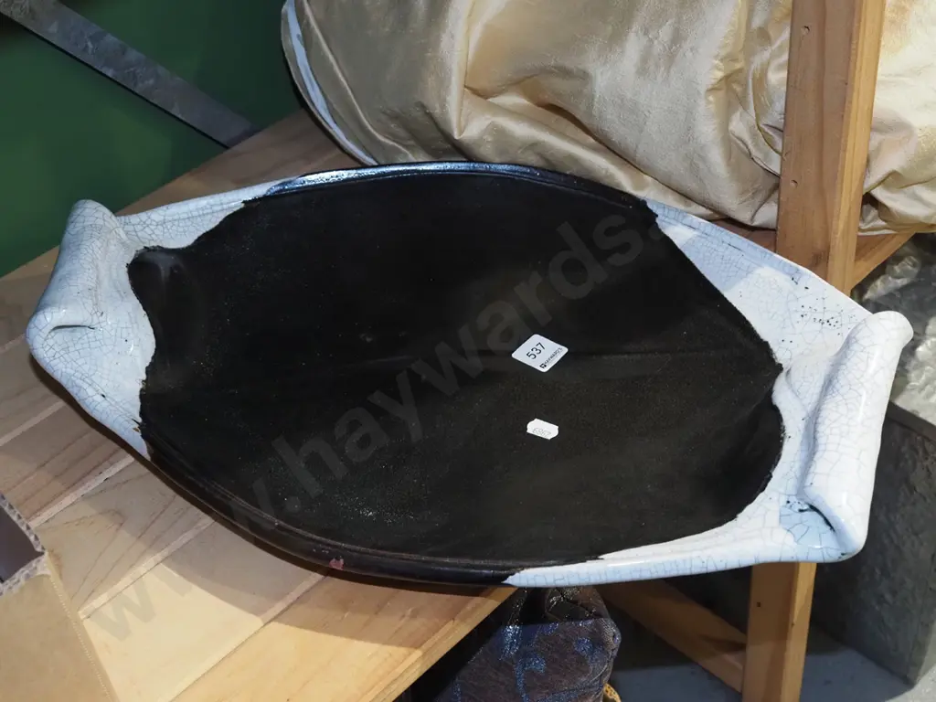 large studio pottery serving dish Diam480 Image 1++