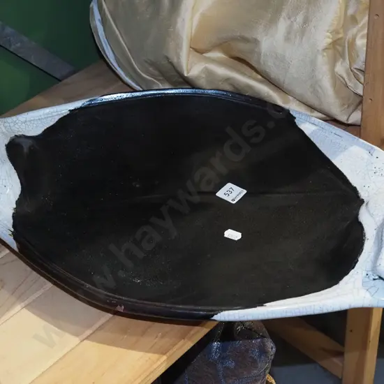 large studio pottery serving dish Diam480