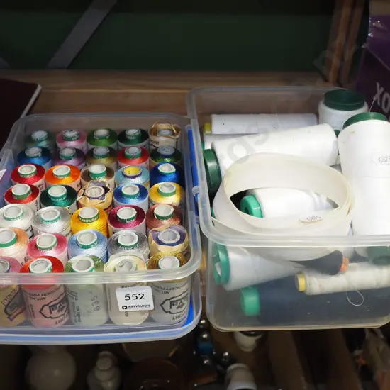 2x tubs of sewing threads