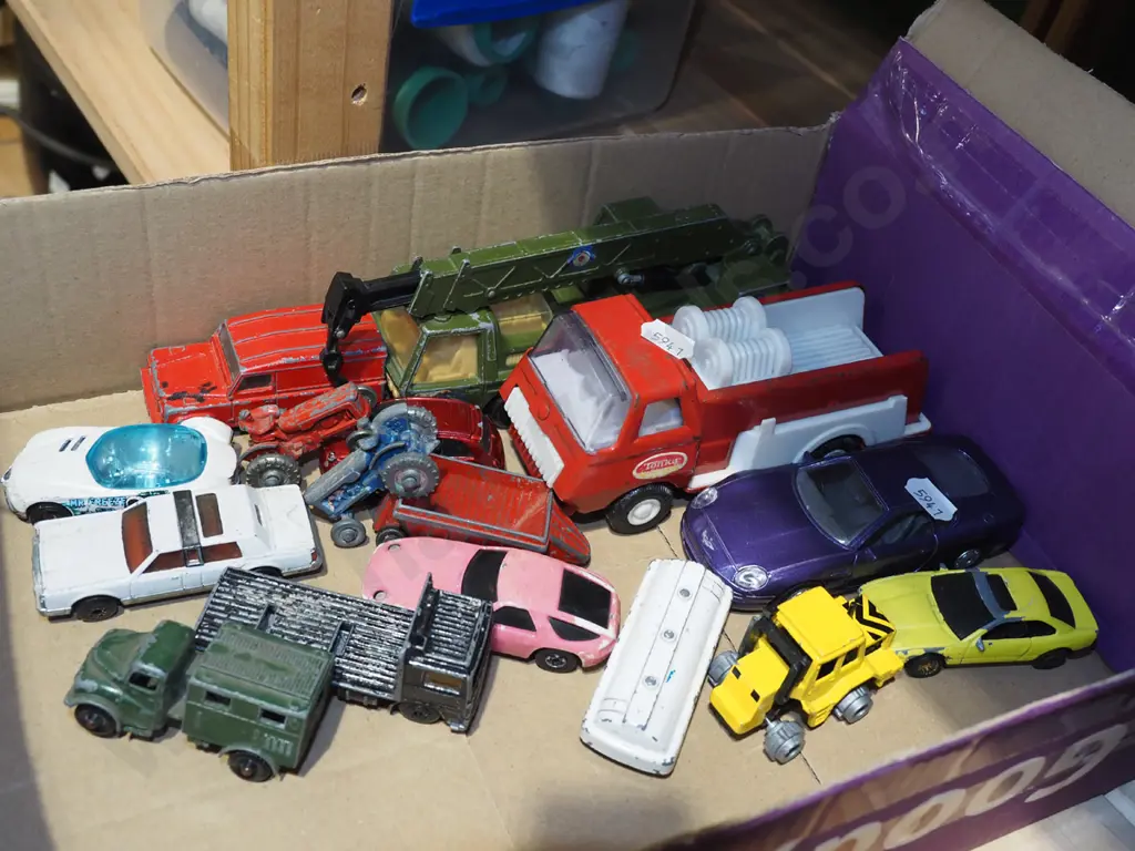 box of toy vehicles Image 1++