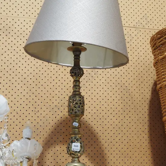 brass based standard lamp - fitting needs attention H710