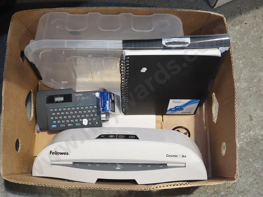box; plastic container, visual diary, laminator etc Image 1++