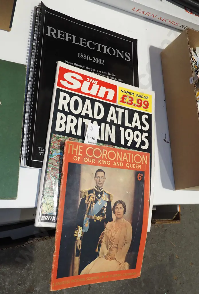 British road atlas, coronation  magazine, ODT Reflections book Image 1++
