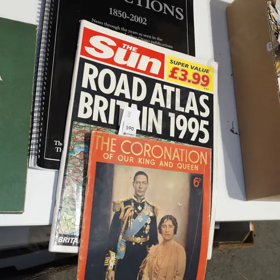 British road atlas, coronation  magazine, ODT Reflections book