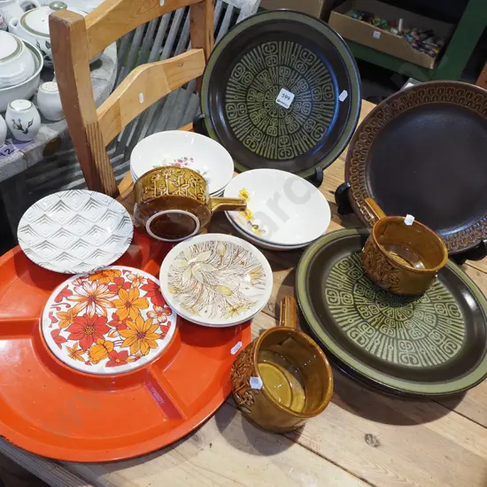 segmented serving tray, plates, bowls etc