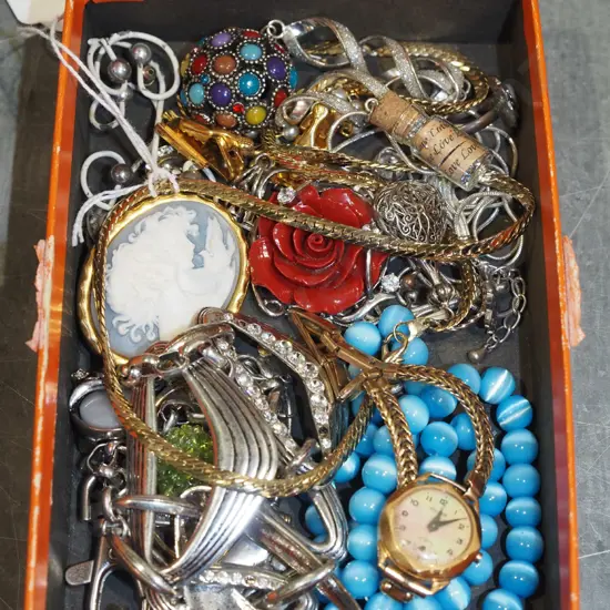 box of costume jewellery