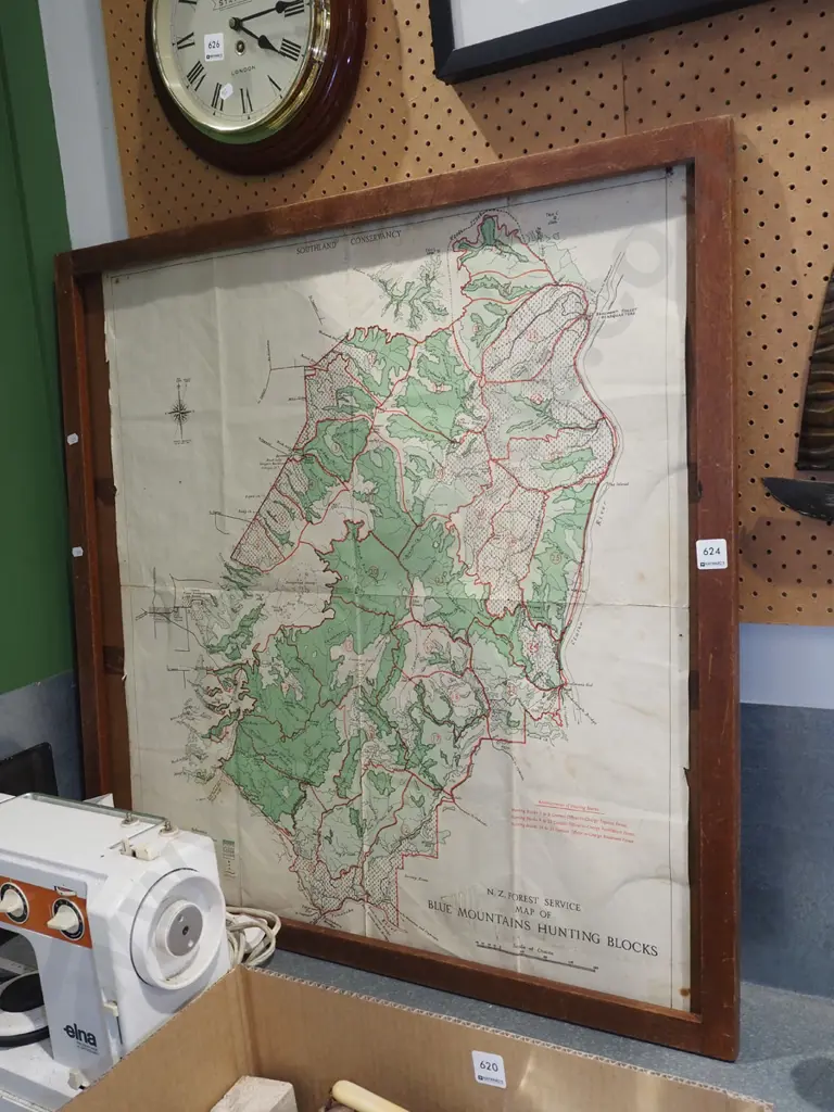 NZ Forest Service Map of Blue Mountains - on board Image 1++