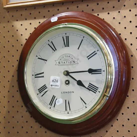 wood cased wall clock