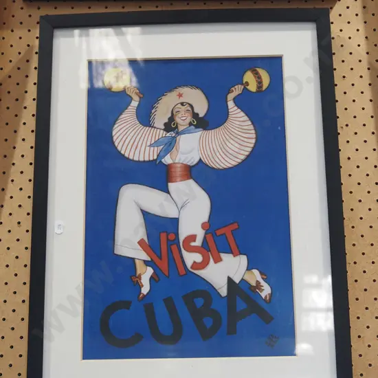 reproduction  Visit Cuba poster print