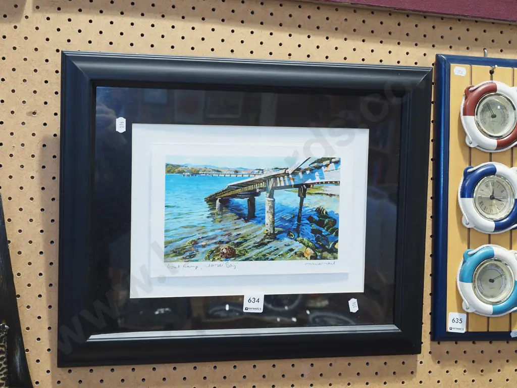 framed print - boat ramp Worser Bay Image 1++