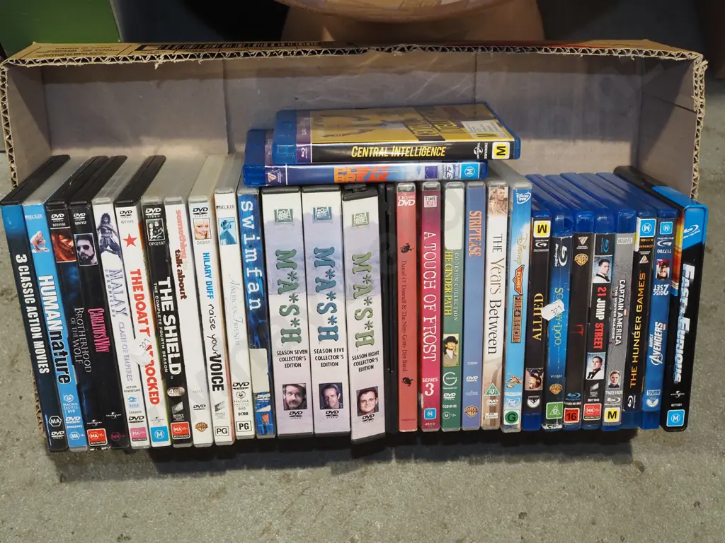 box of DVDs Image 1++
