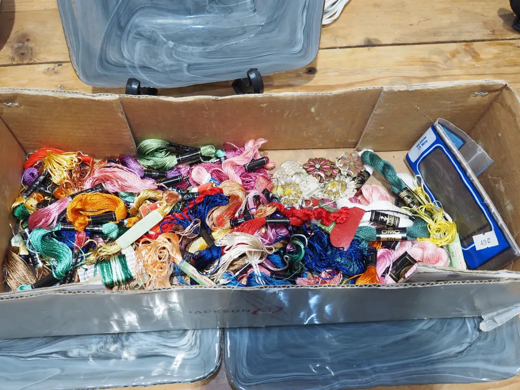 box of tapestry threads Image 1++
