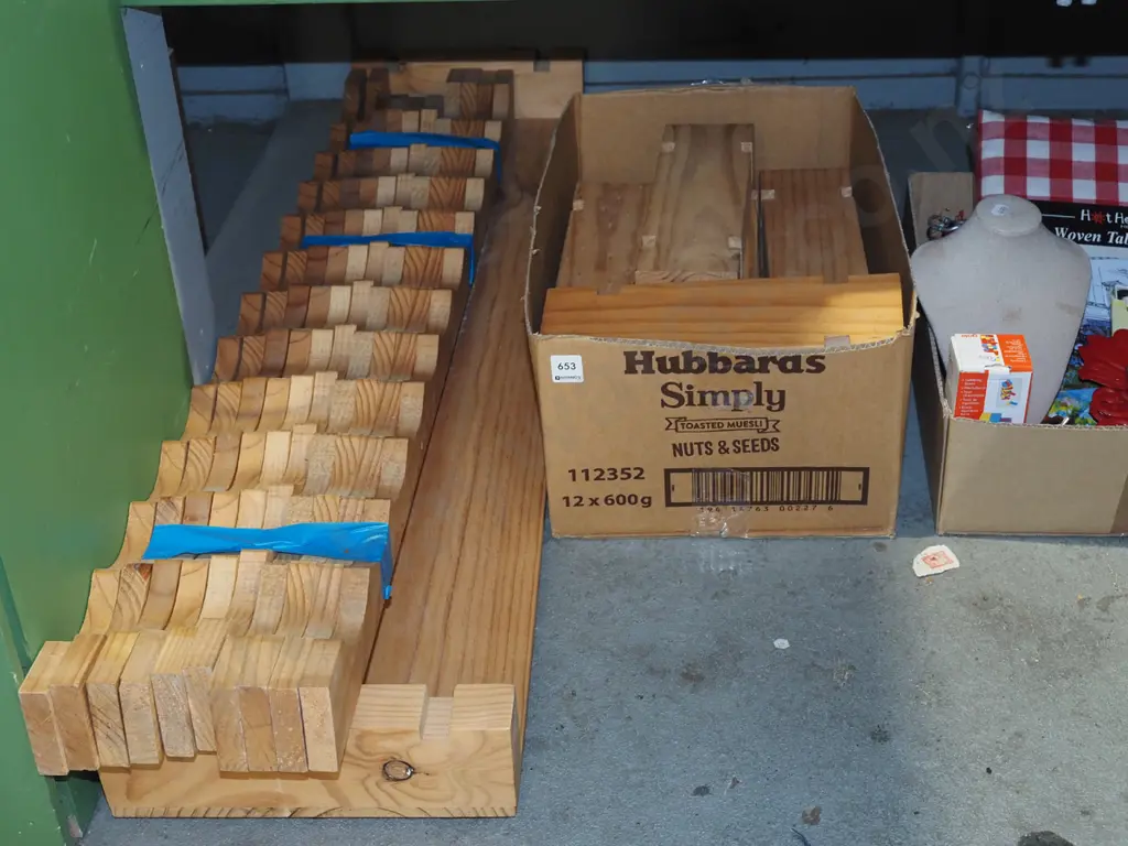 disassembled pine wine rack Image 1++