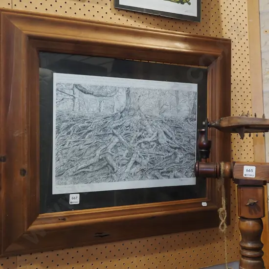 wood framed pencil - tree roots