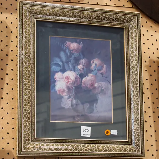 framed print - pink roses