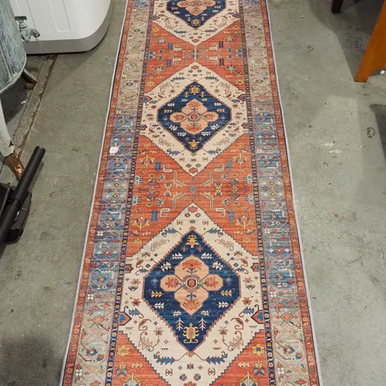 woven multi coloured floor runner L2990 W610