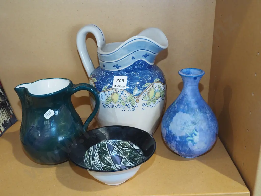 2x jugs, vase, pottery bowl Image 1++