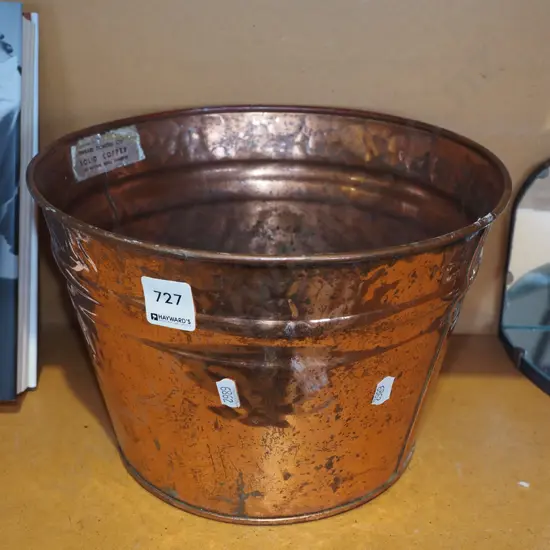 solid copper jardiniere Diam255
