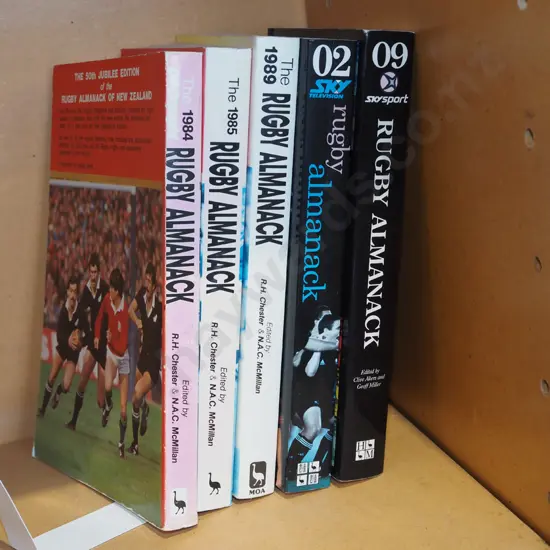 various rugby almanacs