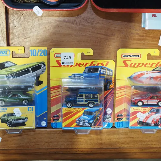 3x as new carded Matchbox vehicles
