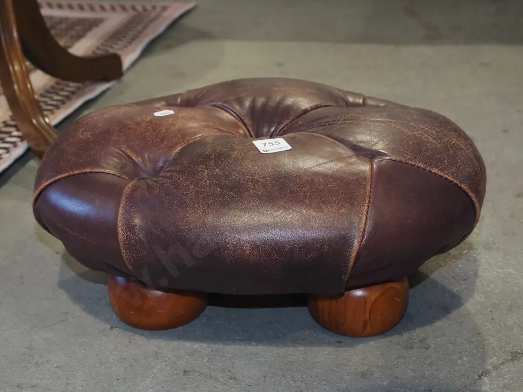 small leather footstool Image 1++