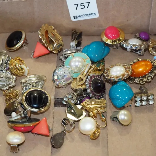 box of clip on earrings