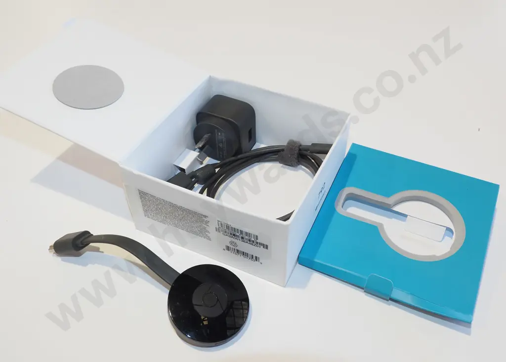 boxed google chrome cast & accessories (unsure what it casts) Image 1++