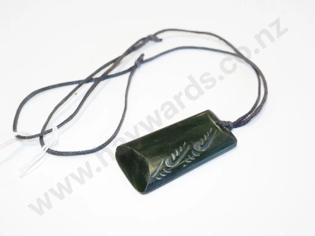 greenstone pendant on cord Image 1++