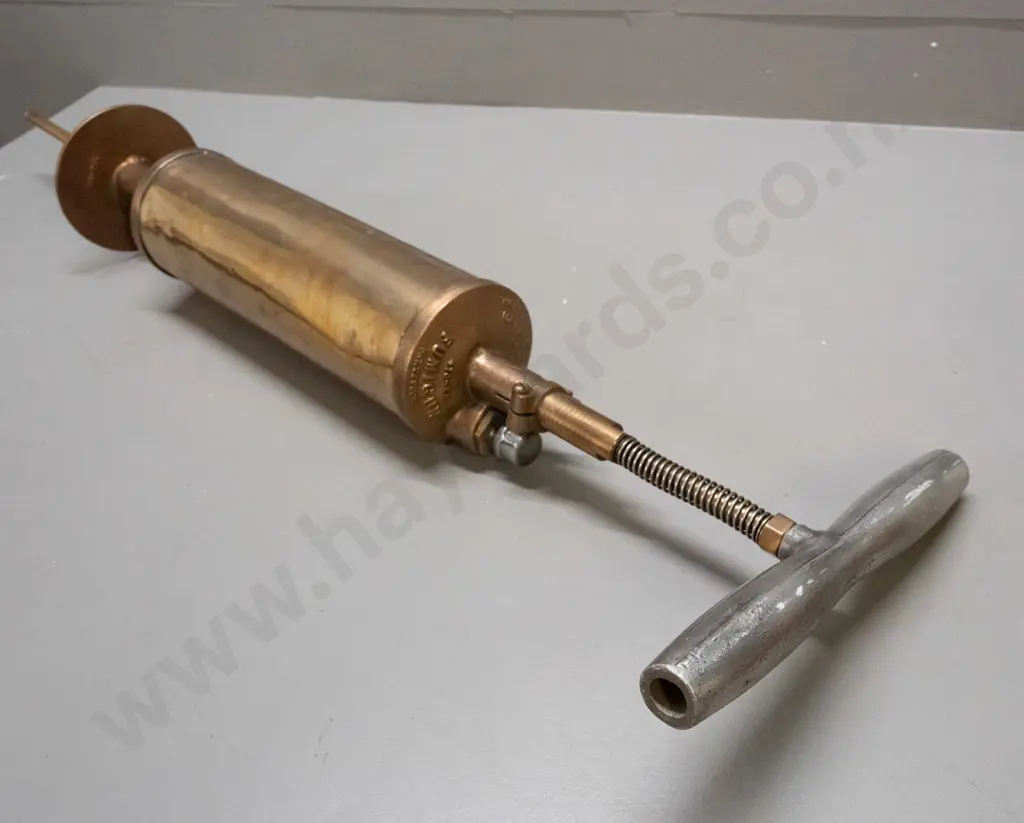 vintage Neil McLean & Co San Francisco USA brass and alloy pump garden fumigator - some age wear and dents L-1030 W-280 Image 1++