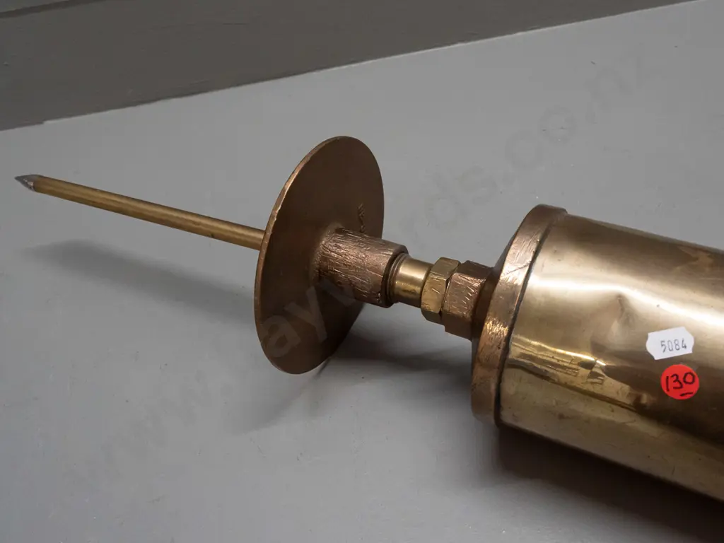 vintage Neil McLean & Co San Francisco USA brass and alloy pump garden fumigator - some age wear and dents L-1030 W-280 Image 1++