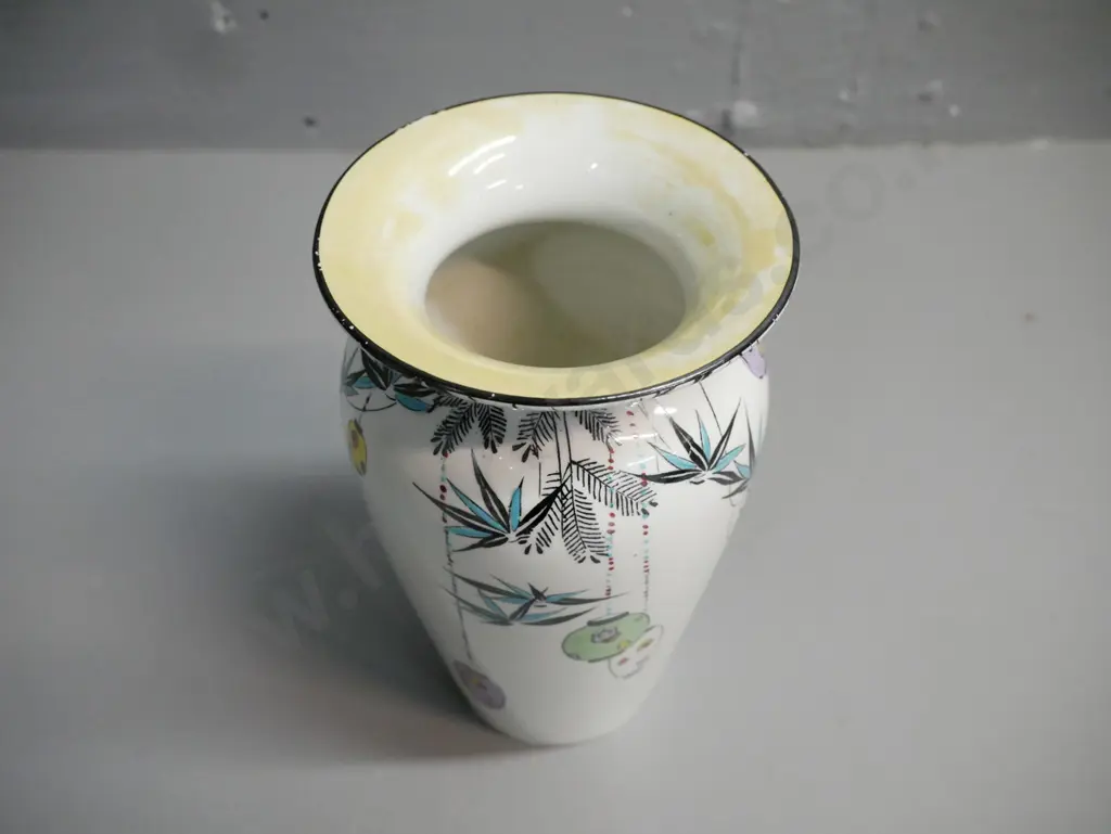 Shelley lustre vase bamboo foliage & Chinese lanterns H-170 D-100 Image 1++