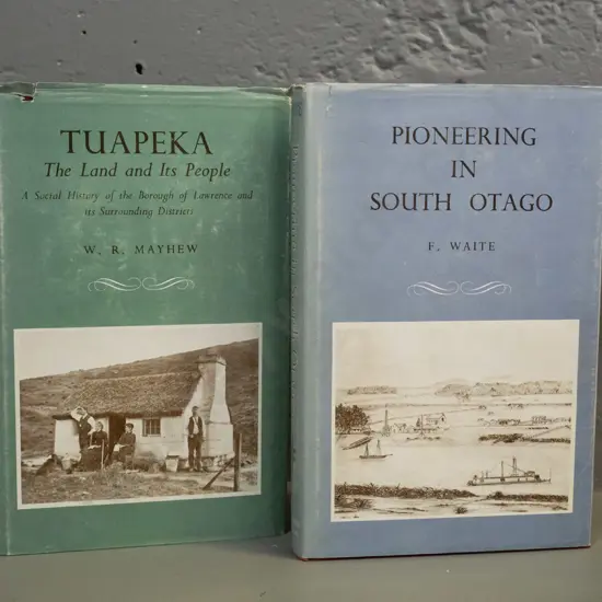 2 1977 Capper Press reprints from Otago Centennial series: Tuapeka - The Land and its People, and Pioneering in South
