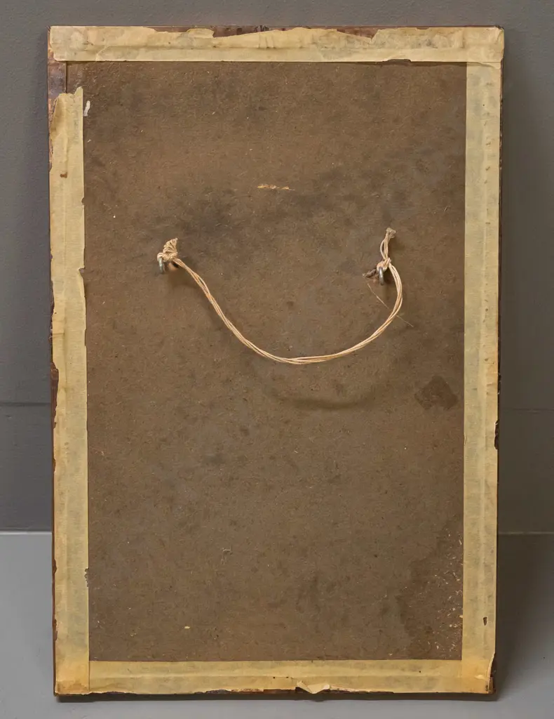 vintage modernist abstract pressed copper relief on board with green enamel decoration, unknown signature H-385 W-260 Image 1++
