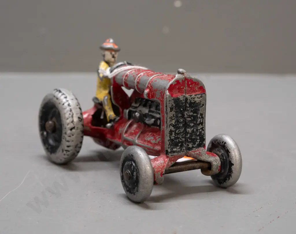 vintage Fun Ho cast alloy tractor with hollow metal wheels - looks like Model No 104 Fordson from Fun Ho website. Image 1++