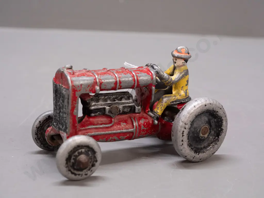 vintage Fun Ho cast alloy tractor with hollow metal wheels - looks like Model No 104 Fordson from Fun Ho website. Image 1++