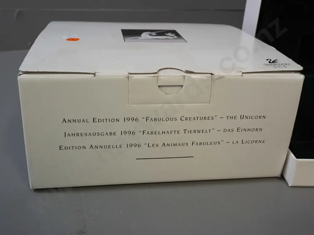 Swarovski crystal 1996 Annual edition "Fabulous Creatures" series unicorn in fitted foam lined case with carry handle, Image 1++