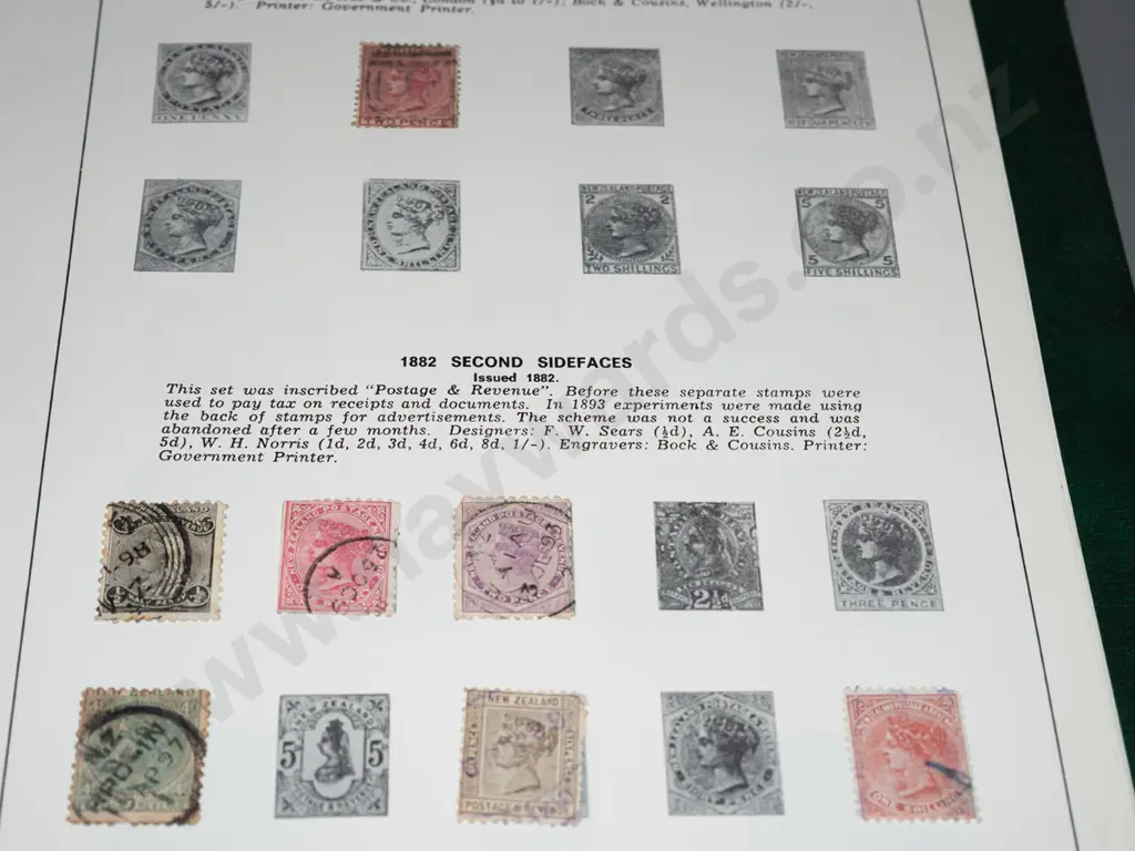 3 New Zealand stamp albums, contents from 1855 onwards - see photos Image 1++