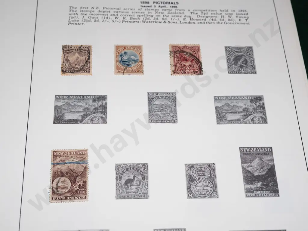 3 New Zealand stamp albums, contents from 1855 onwards - see photos Image 1++