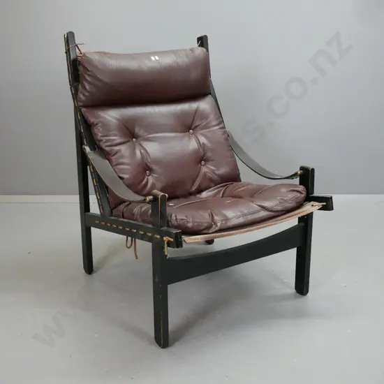 contemporary reproduction Hunter Torbjon Afdal chair with vinyl upholstery H950 W640 D740