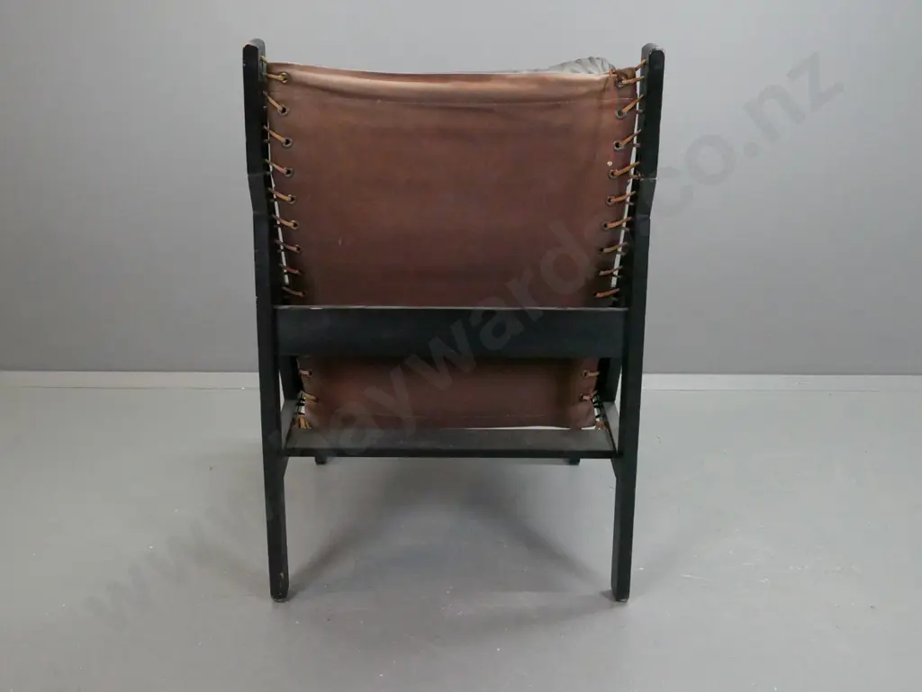 contemporary reproduction Hunter Torbjon Afdal chair with vinyl upholstery H950 W640 D740 Image 1++