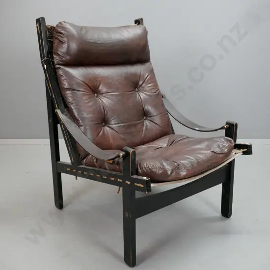 contemporary reproduction Hunter Torbjon Afdal chair with vinyl upholstery H950 W640 D740