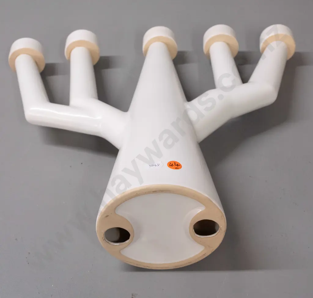 modern tree-form 5-candle ceramic candelabra, no maker's mark H-355 W-400 Image 1++