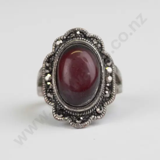 dress ring with black stone size O