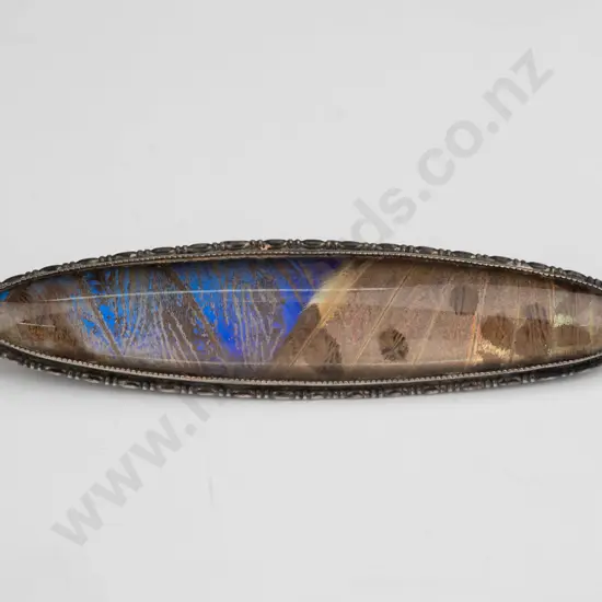 silver butterfly wing brooch stamped sterling